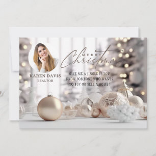 Carte postale de Noël Elegant Realtor Marketing