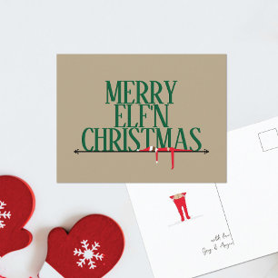 Carte postale de Noël Elf Shenanigans