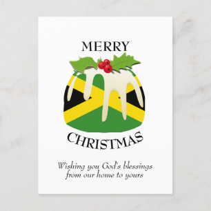 Carte postale de Noël Festidding JAMAICA FLAG