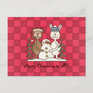 Carte postale de Noël Hot Pink