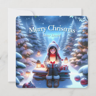 Carte postale de noël Imaginaire