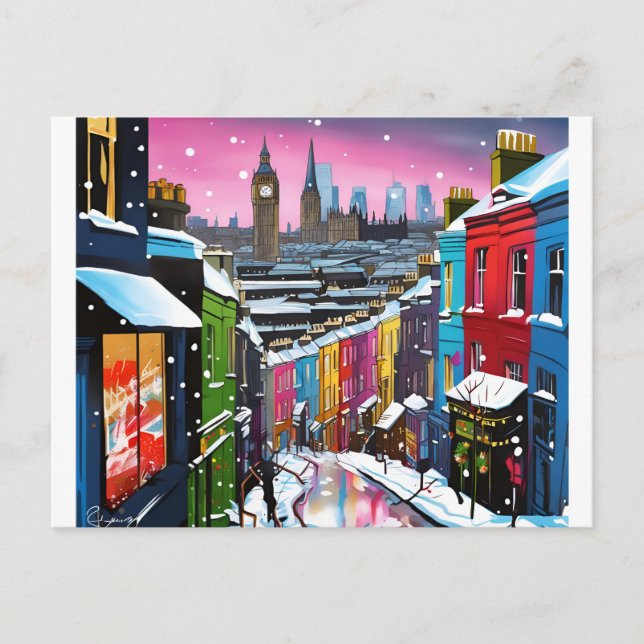 Carte postale de Noël - Londres (Devant)