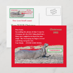 CARTE POSTALE DE NOËL MIEUX QUE JE VEUX POUR NOËL
