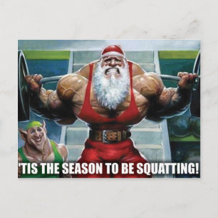 Carte postale de Noël - Motivation de gym