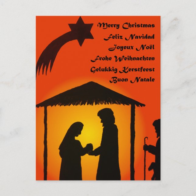 Carte postale de Noël - multilingue (Devant)