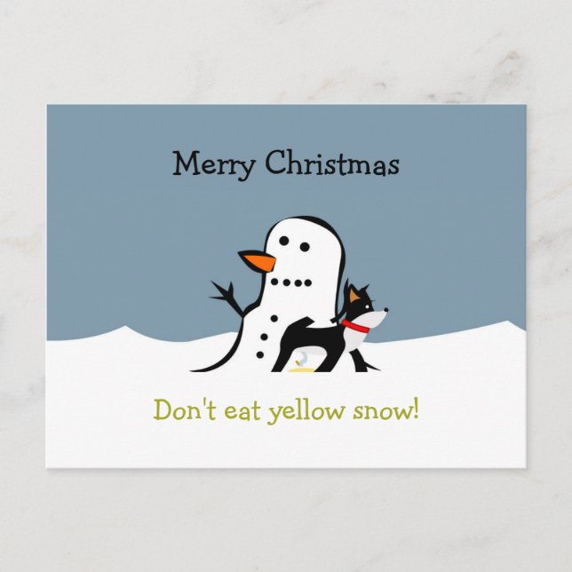 Carte postale de Noël - ne mangez pas la neige (Devant)