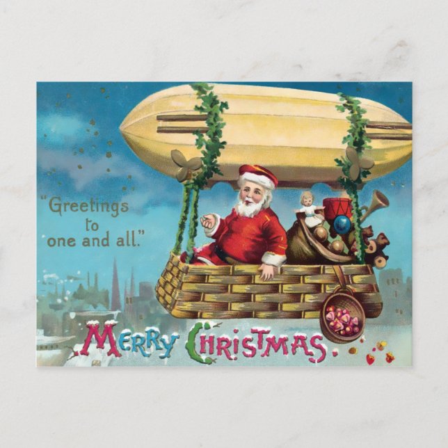 Carte postale de Noël Père Noël de Victoria (Devant)