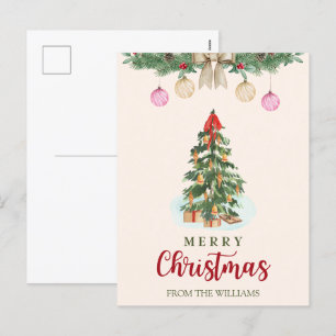 Carte postale de Noël personnalisée
