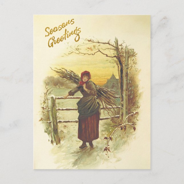Carte postale de Noël pour le carburant d'hiver (Devant)