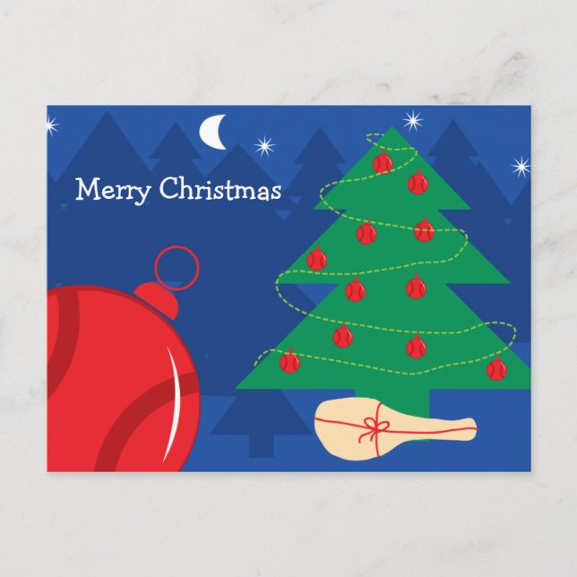 Carte postale de Noël pour les joueurs de tennis (Devant)
