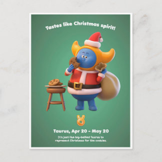Carte postale de Noël pour Taurus