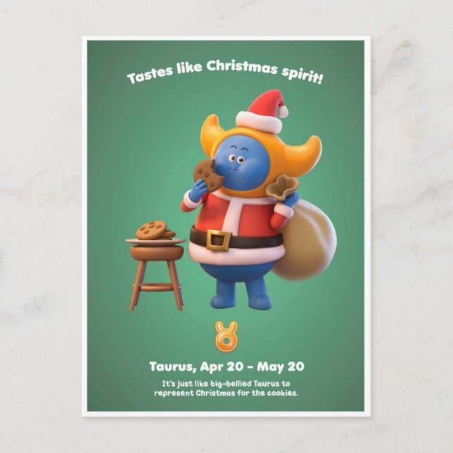 Carte postale de Noël pour Taurus (Devant)