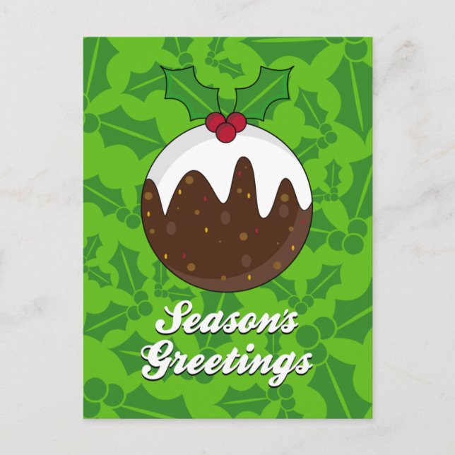 Carte postale de Noël Pudding (Devant)
