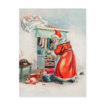 Carte postale de Noël rétro vintage