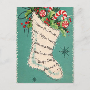 Carte postale de Noël rétro vintage