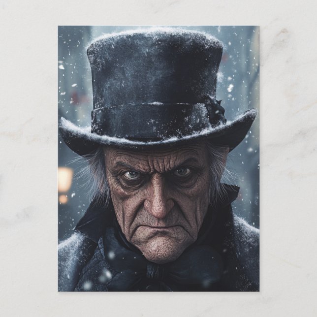 Carte postale de Noël Scrooge (Devant)