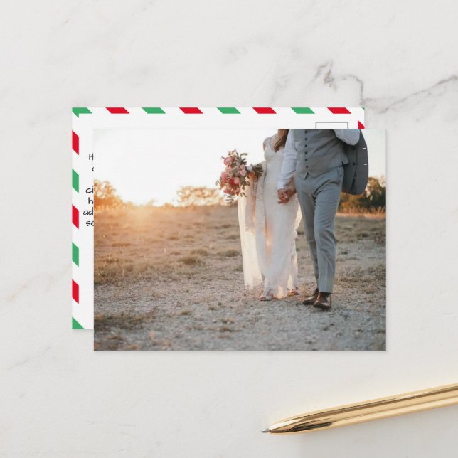 Carte postale de Noël simple (Devant/Arrière en situation)