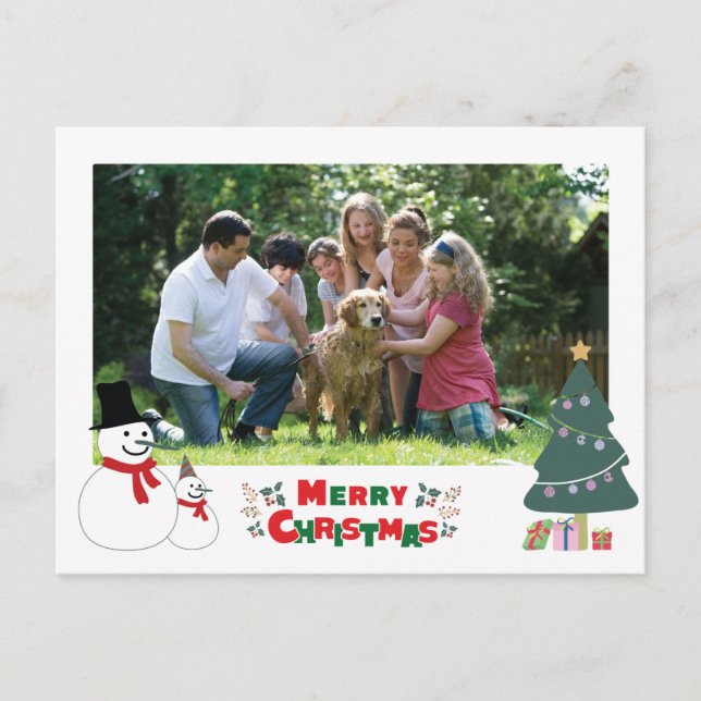 Carte postale de Noël Snowman (Devant)