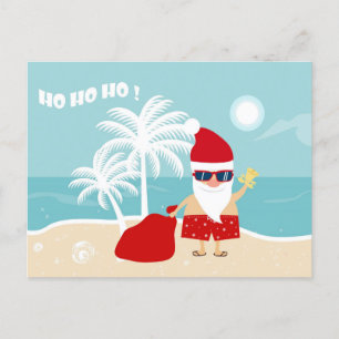 Carte postale de Noël tropicale