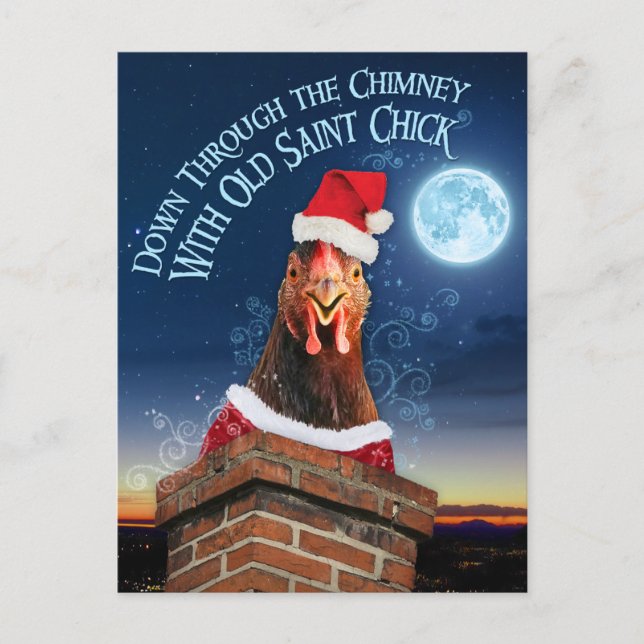 Carte postale de Noël - Vieux Saint Chick (Devant)