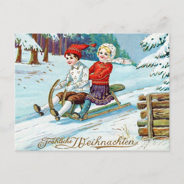Carte postale de Noël vintage (Devant)