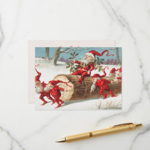 Carte postale de Noël Vintage