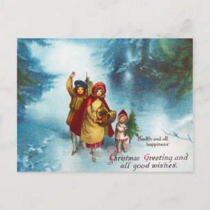 Carte postale de Noël vintage