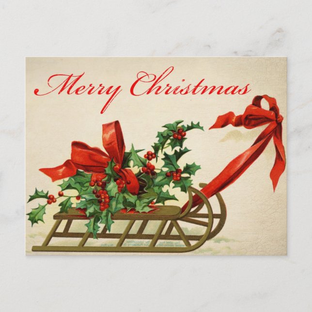 Carte postale de Noël vintage (Devant)