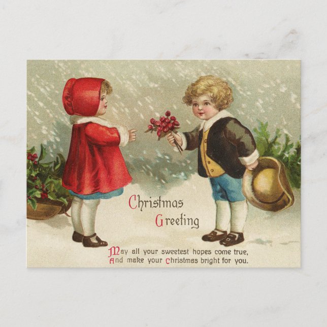 Carte postale de Noël vintage (Devant)
