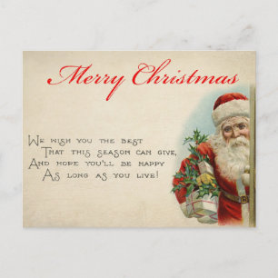 Carte postale de Noël vintage