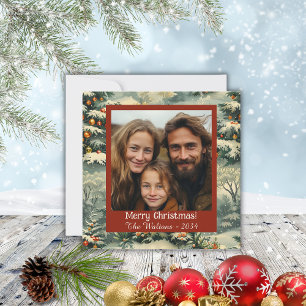 Carte postale de Noël Vintage Christmas Tree Photo