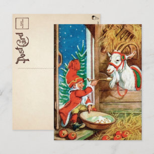Carte postale de Noël vintage de Yule de Victoria