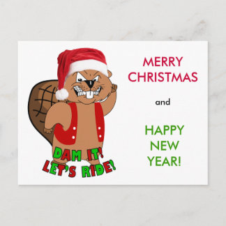 Carte postale de Noël Wild Beavers