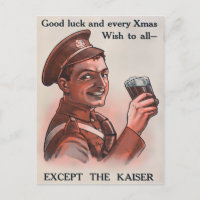 Carte postale de Noël WW1 vintage