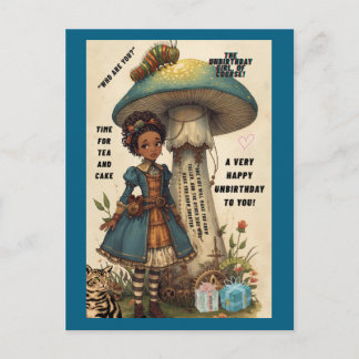 Carte postale de non-anniversaire d'Alice et de la