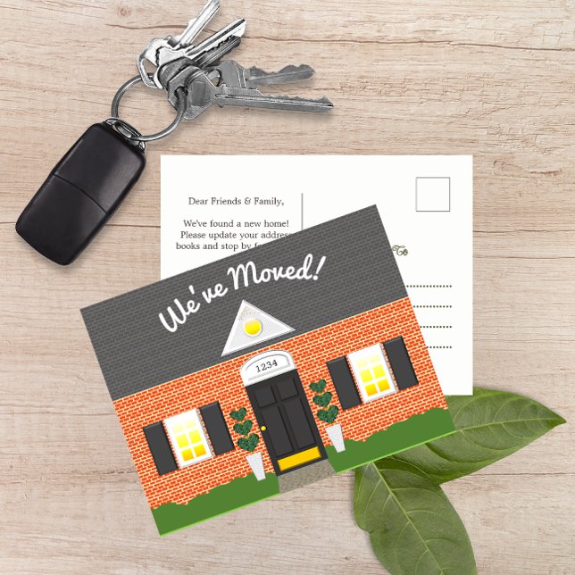 Carte postale de nouvelle adresse de façade de mai (Créateur téléchargé)