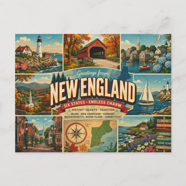 Carte postale de Nouvelle-Angleterre (Devant)