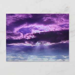 Carte postale de nuages violets