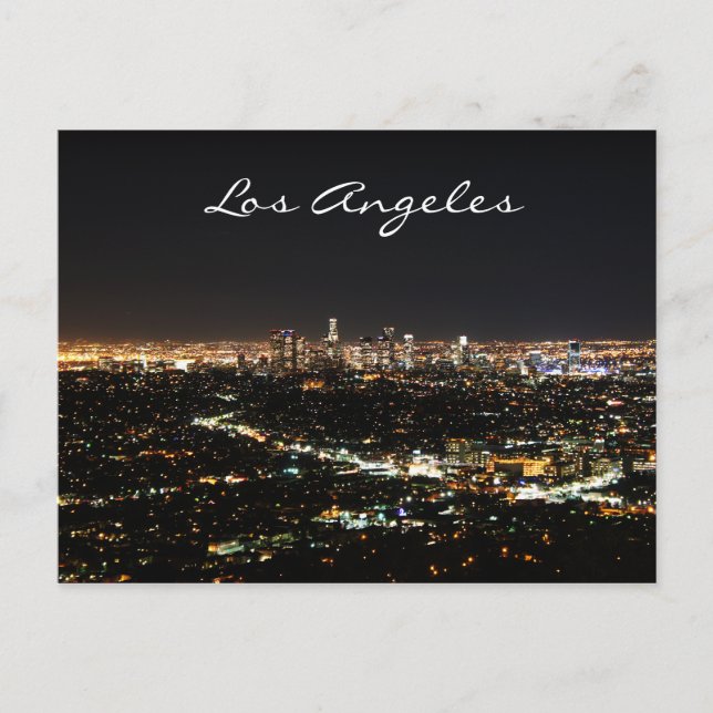 Carte postale de nuit de Los Angeles (Devant)
