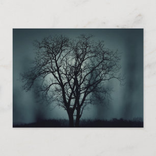 Carte postale de nuit effrayante d'Halloween avec 