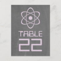 Carte postale de numéro de table de tableau noir a