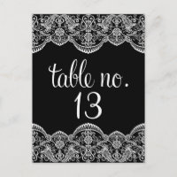 Carte postale de numéro de table en dentelle maroc