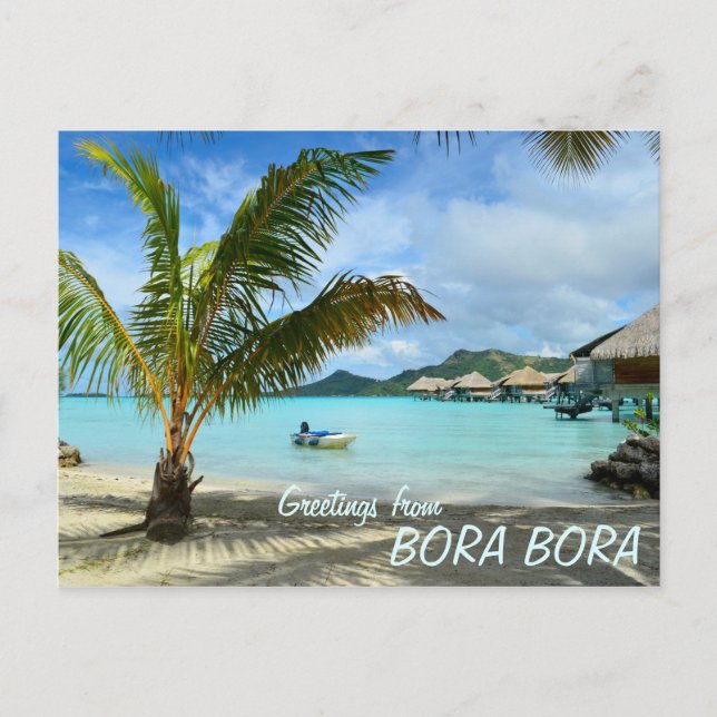 Carte postale de Palm tree and overwater resort (Devant)