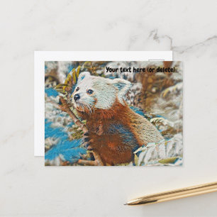 Carte postale de Panda roux