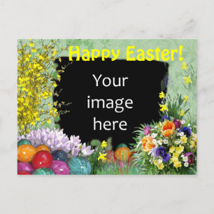 Carte postale de Pâques avec votre photo