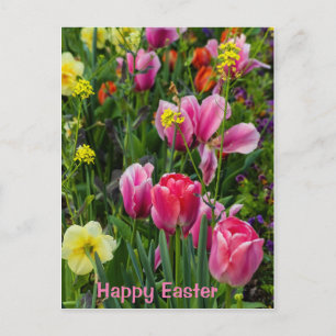 Carte postale de Pâques Fleurs du Printemps