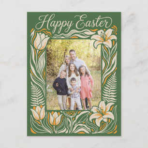 Carte postale de Pâques florale avec photo - Botan