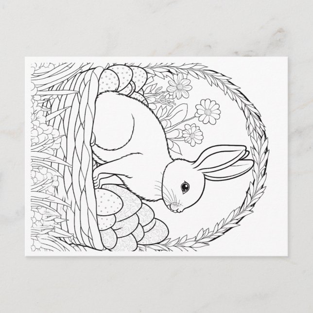Carte postale de Pâques pour enfants avec devant l (Devant)