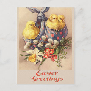 Carte postale de Pâques vintage