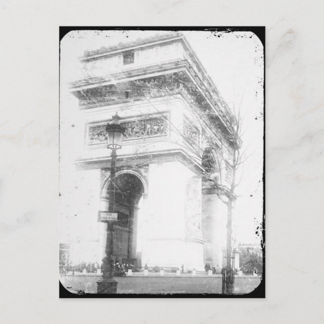 Carte postale de Paris, Arc de Triomphe, N&B (Devant)